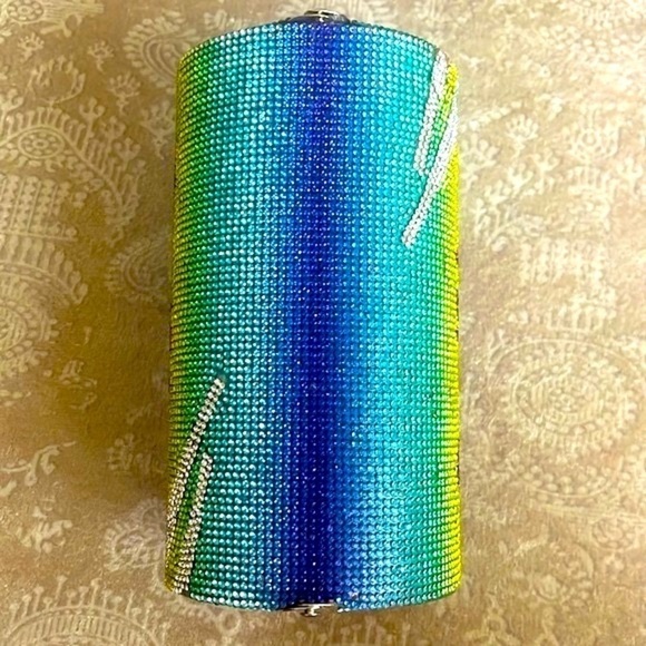 Aldo "Cherry Pop" Rhinestone ENVOLEE MINI CROSSBODY BAG Chain Purse Bling Clutch - Picture 4 of 16